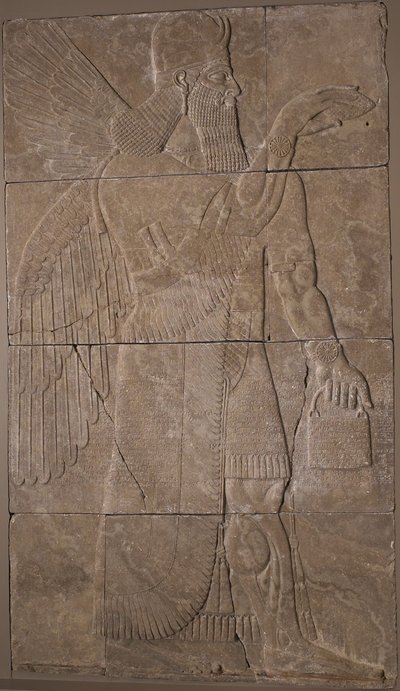 Relief with Winged Genius by Assyrian